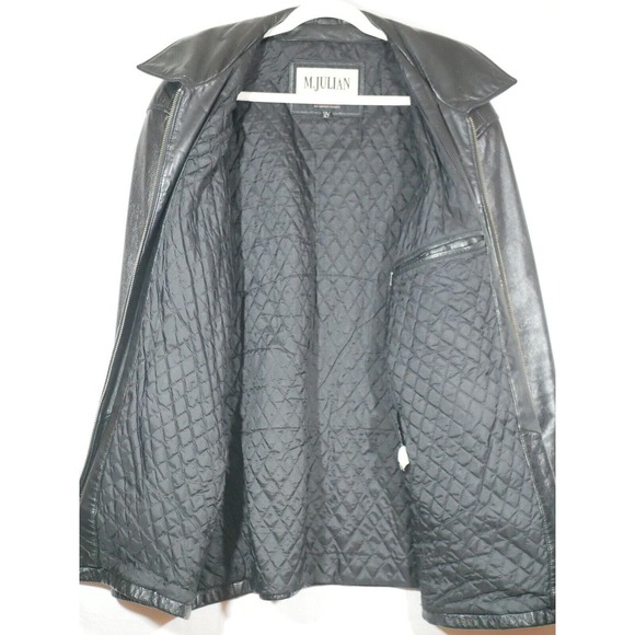 Wilsons Leather M. Julian Mens Jacket Size XLT Black Quilted Interior - Picture 10 of 12